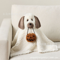 国境を越えて起爆したDoug the Dog Ghost Pillowハロウィーン幽霊犬装飾抱き枕人形