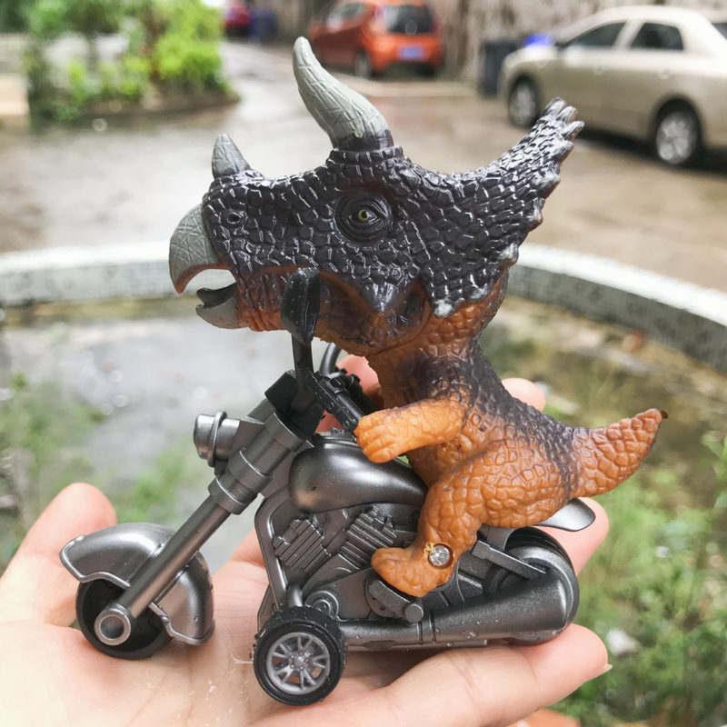 Cross-Border Dinosaur Model Inertia Motorcycle Toy Boy Toy Car Wholesale Racing Motorcycle Educational Toy