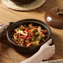 日式陶瓷砂锅商用煲仔饭黄焖鸡耐高温陶土干烧煲家用煲汤炖肉沙锅