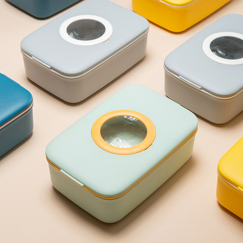 Magnifying glass sewing box set household portable sewing kit hand sewing needle tool box student dormitory sewing needle