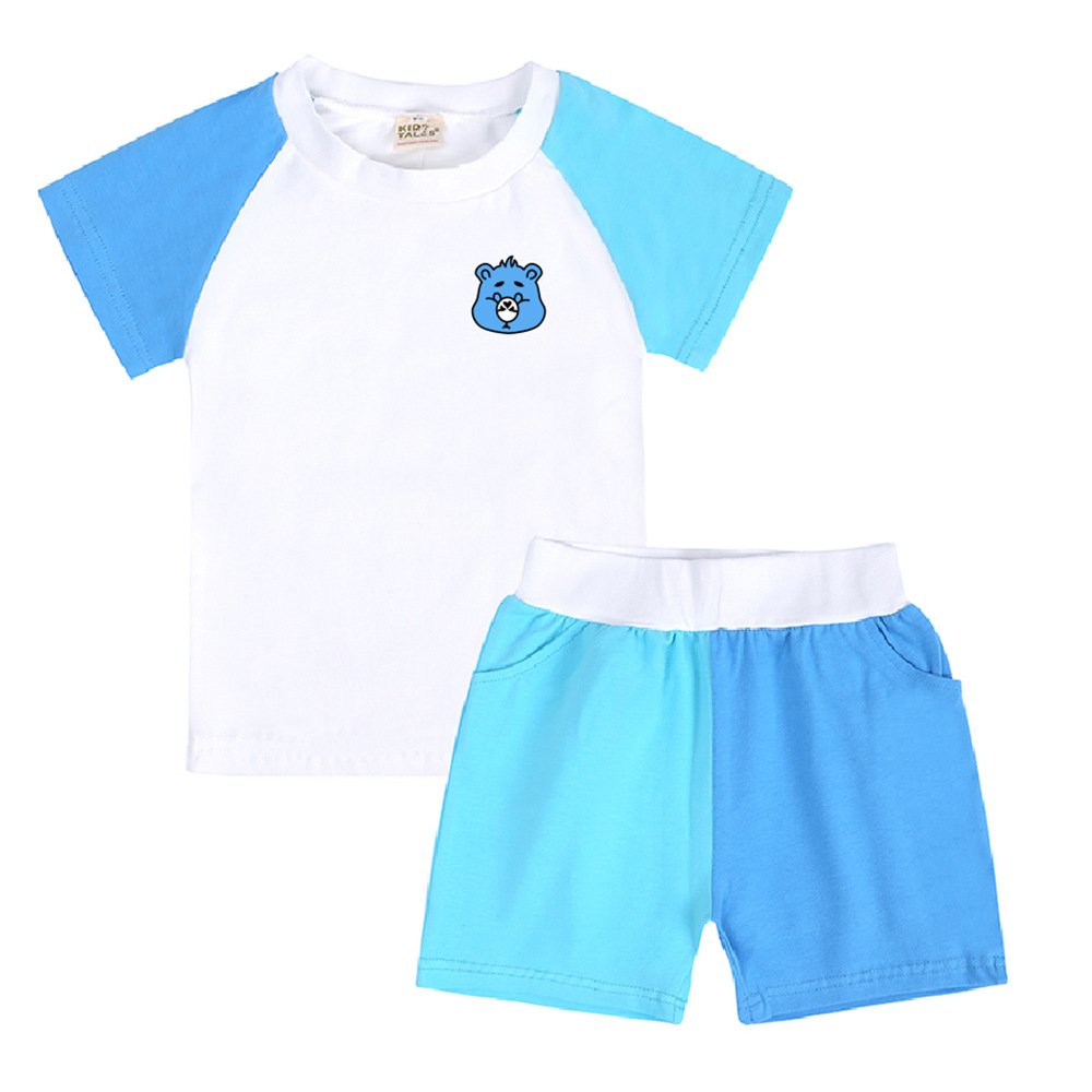 Girl'S, Boy'S Gender Cute Style Cute Color Block Cotton Boys Clothing Sets