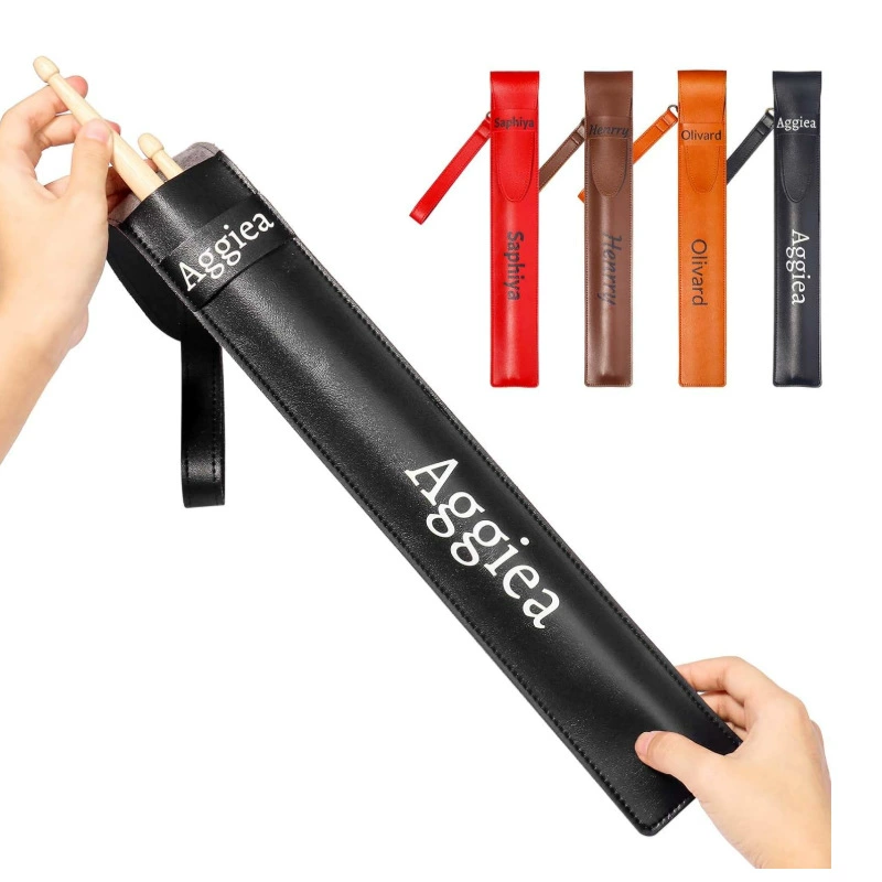 Индивидуальность барабанная палочка коробка барабан аксессуары мешок барабанная палка портативный барабанная стойка кожаный водонепроницаемый барабан аксессуары для любителей музыки