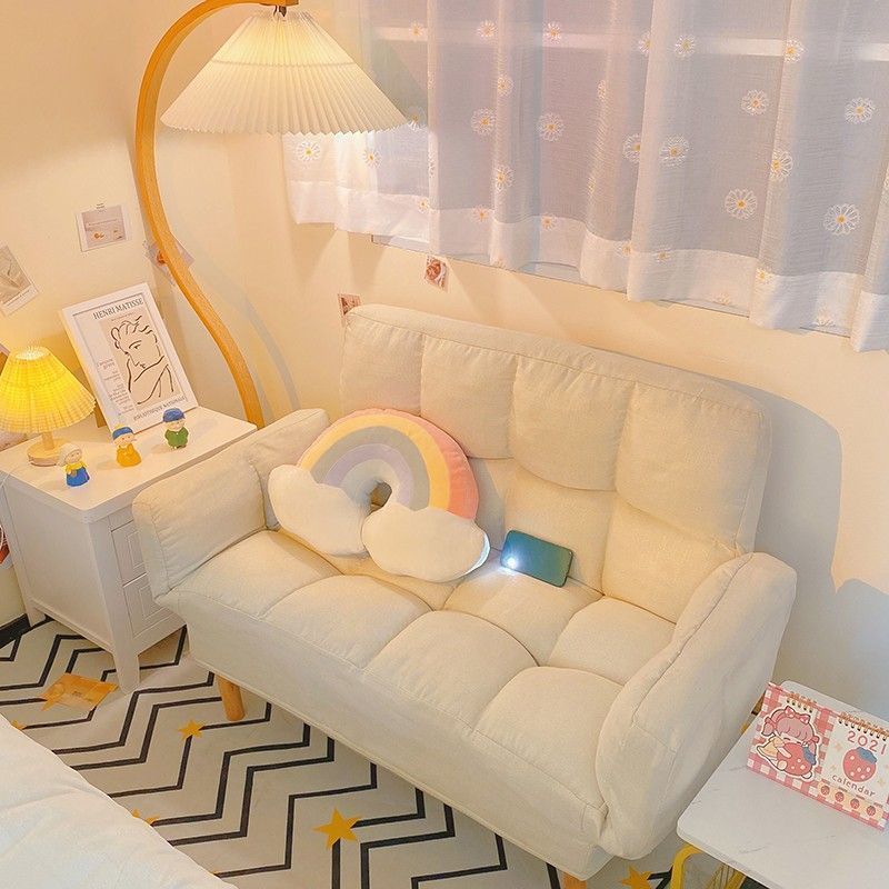 Sofa Bed Dual-Purpose Foldable Sofa Bed Living Room Multi-Functional Internet Celebrity Removable and Washable Single Double Fabric Sofa Bed