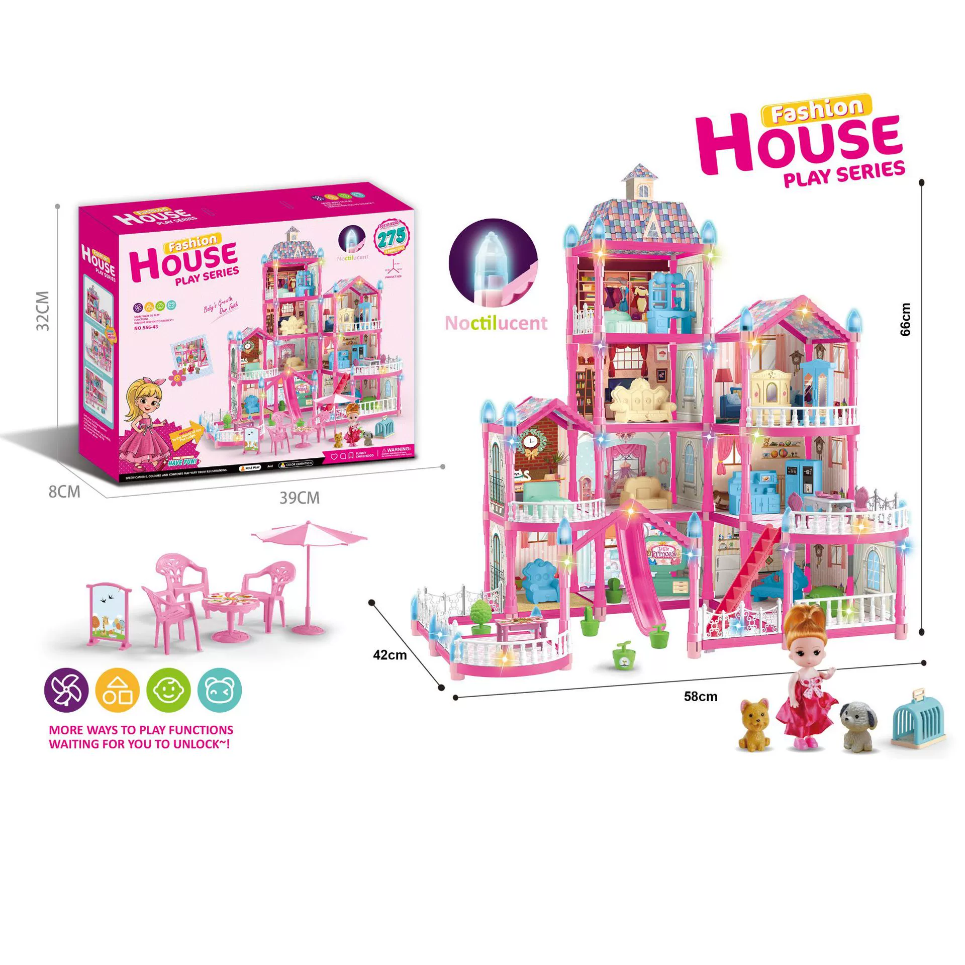 (Cross-border trading), family toy, doll house, castle, villa, constructor, new collection