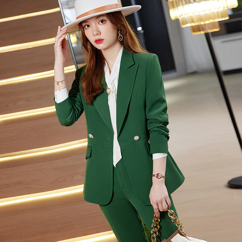 Suits female autumn and winter professional dress temperament goddess fan white-collar commuter workplace office casual suit set