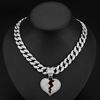 Brand metal pendant, fashionable necklace suitable for men and women, jewelry hip-hop style, European style, diamond encrusted