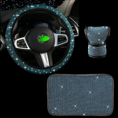 Steering wheel cover, Full-Diamond Car Steering Wheel Cover - hulan-38cm