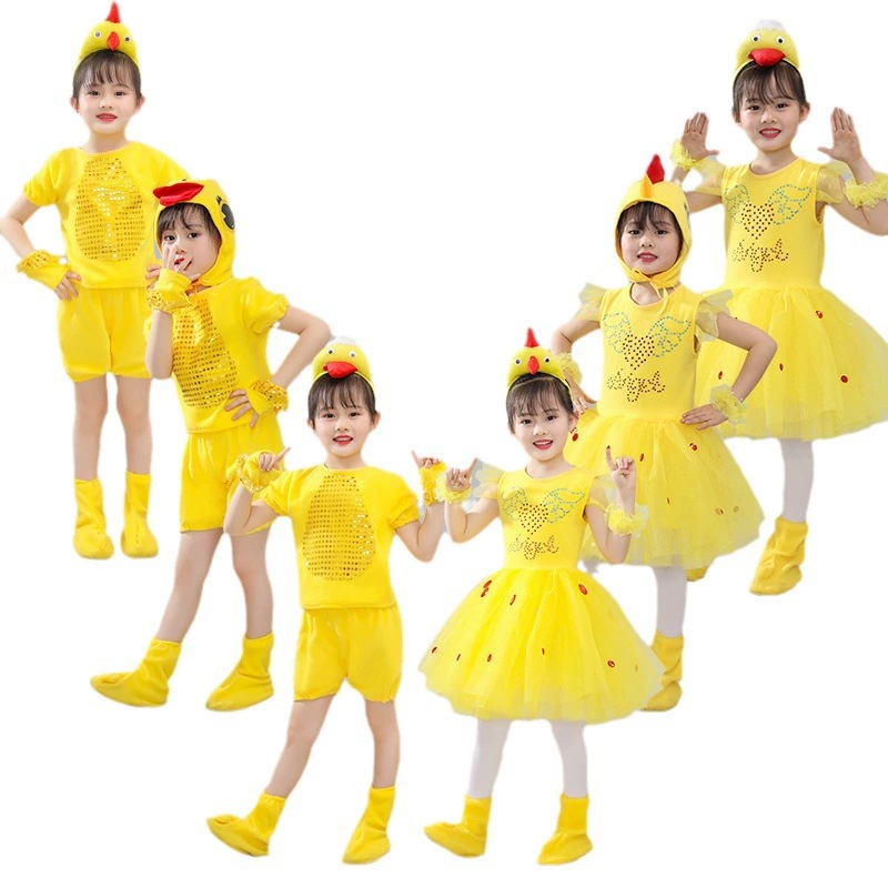 Детский костюм (B.Duck) дизайн утка и цыпленок, шляпа/ободок, размеры 110–160 см