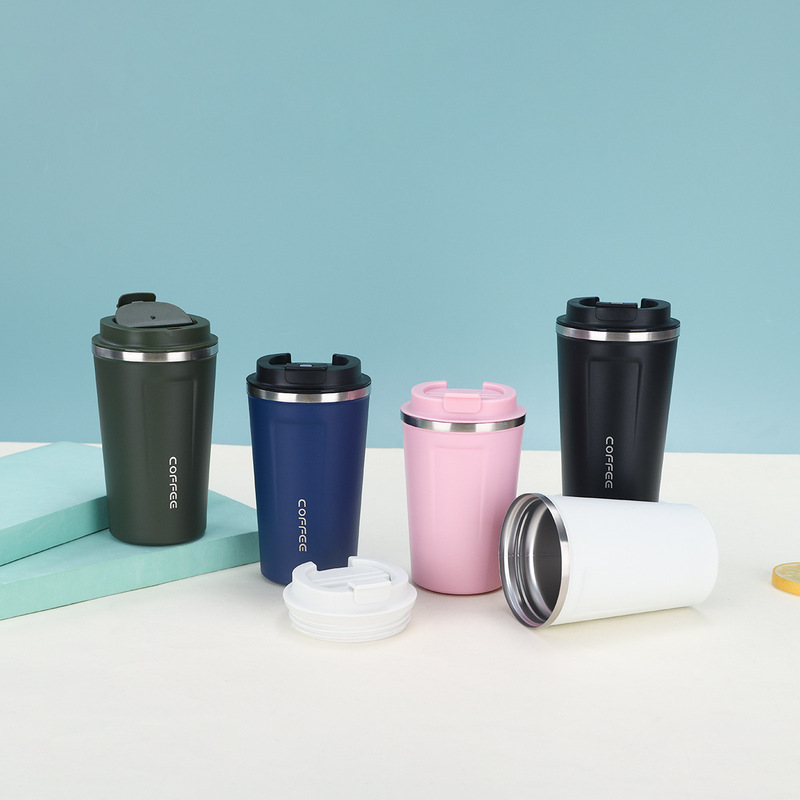 Cross-Border 304 Stainless Steel Cold-Keeping Simple Second-Generation Portable Car Office Coffee Cup Manufacturer Wholesale Thermos Cup