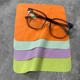 厂家现货眼镜布擦拭布双色眼镜布海岛丝鹿皮绒洁净布保养眼镜布