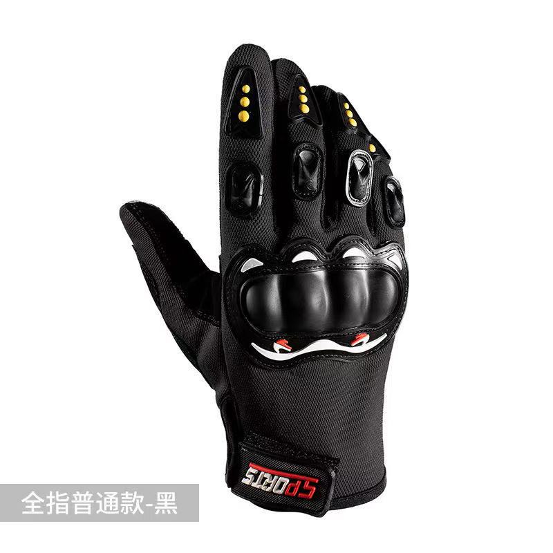 Guantes de motocicleta masculinos anti-caídas respirables para montar protectores de fitness de medio dedo guantes de dedo completo pantalla táctil