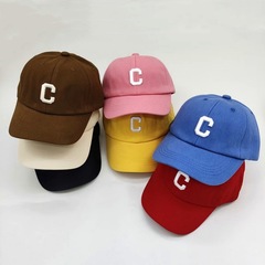 Children's cap summer style c letter embroidery ins Korean style hat boys and girls baby spring and autumn baseball cap