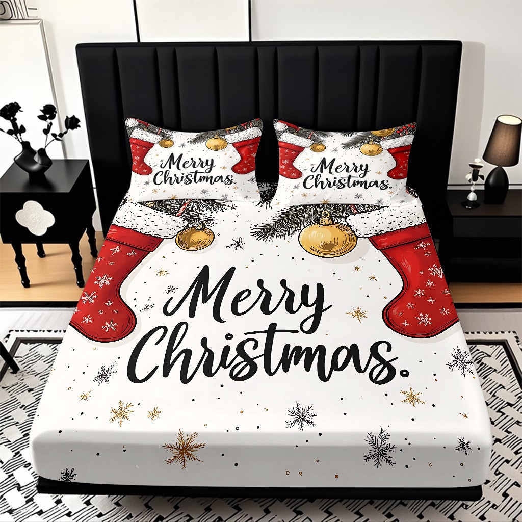 TEMU / JIT Navidad impresión digital cama Kasa Kit suave transpirable impresión digital de alta definición para diseñar