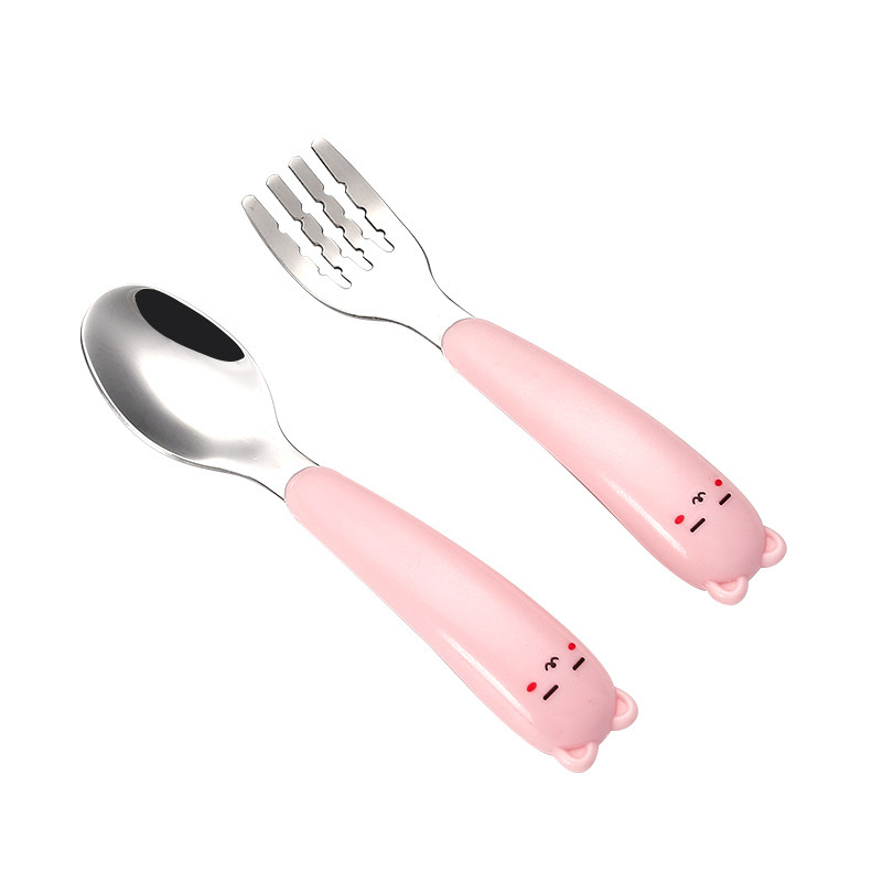 子供用ステンレススプーン赤ちゃん補助食スプーン乳幼児食器飼育漫画スプーン携帯食器卸売り|undefined