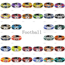 爆款32个NFL橄榄球队NCAA MLB运动团队求生伞绳编织手链 手镯手环