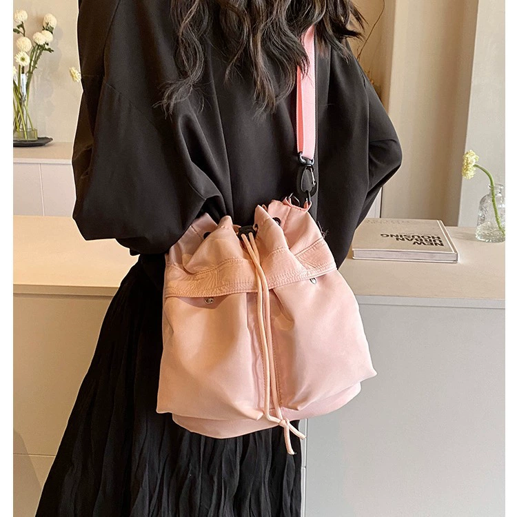Summer backpack, shoulder bag, one-shoulder bag, oxford cloth, drawstring