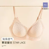 Pro Starry Весенне-летний новый французский кружевной бюстгальтер с небольшим бюстом и красивой спинкой, бесшовный и удобный женский тонкий бюстгальтер с оберткой.
