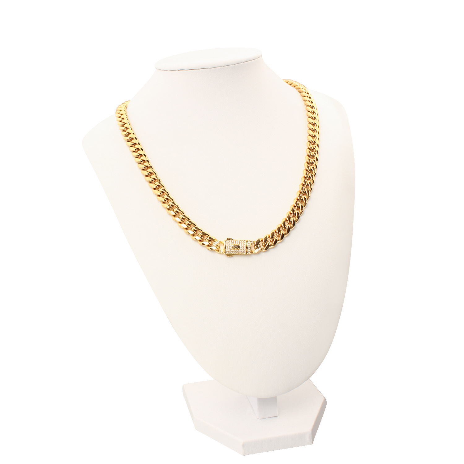 33g Weight Box Clasp Closure Clasp Closure Type Chain Necklace Classification 304 Stainless Steel Chain Material Cuban Link Chain Curb Chain Chain Type 1 Piece Quantity Holiday, Party Occasion 304 Stainless Steel Material Geometric Pattern All Seasons Season Men's Gender Plating Design Hip-Hop, Punk Style Hip-Hop Punk Geometric 304 Stainless Steel Plating Men's Chain Necklace Men Chain Necklaces 26