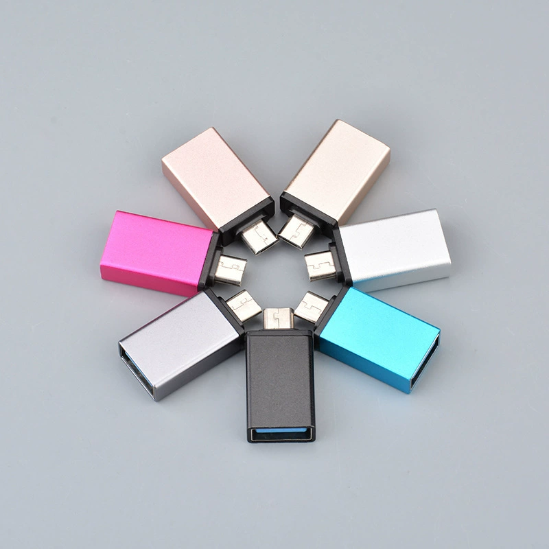 V8 OTG для телефона, USB 3.0 Android OTG конвертер, длинный алюминиевый Type-C металлический конвертер заголовок