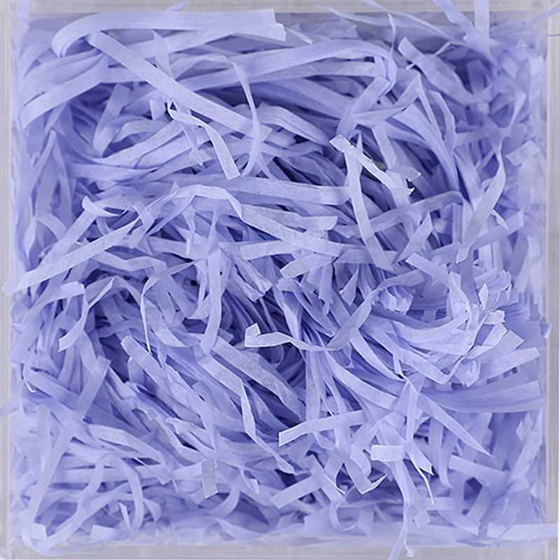 Фабричная продажа коробка подарочная из хлопка бумажной крошки (crushed paper silk) и травяной стебель из шелковой ткани, пасхальная-fold заполнение бумажными волокнами 20 грамм