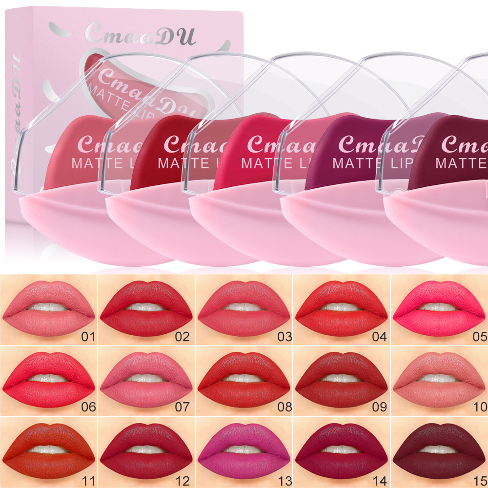 Check it out! Link Disclaimer - Exclusive for foreign trade :CmaaDu 15-color Lazy Person's Lipstick matte undefined