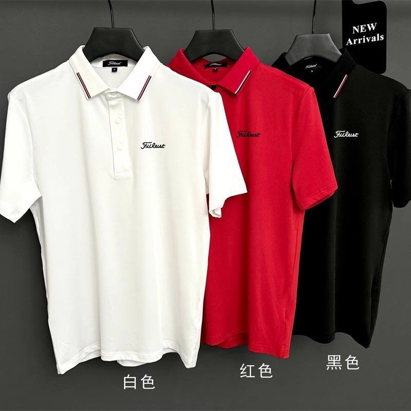 Summer new short-sleeve men's golf polo shirt, casual quick-dry T-shirt, breathable and stylish sports top