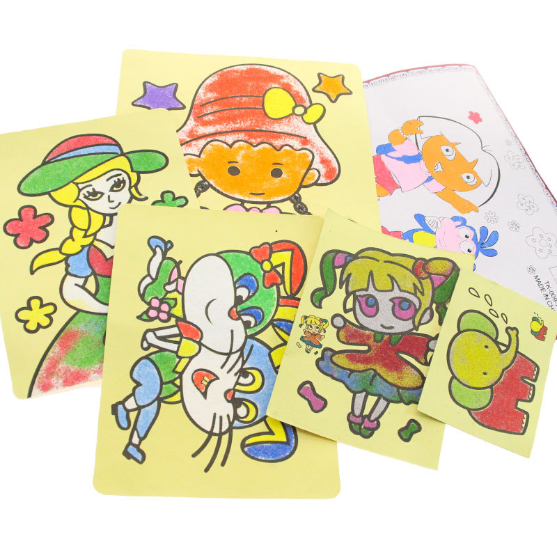 Juego de Pintura de Arena Colorida Infantil 20x15cm de Papel image 6