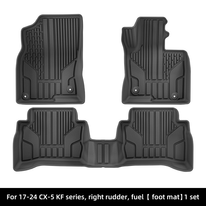 Mazda Car Floor Mats for 17-24 Mazda CX-5 KF Waterproof TPE (Modelə uyğun ayaqaltı) - 17-24-mazda-cx-5-kf-single-layer-floor-mats-right-hand-drivefuel