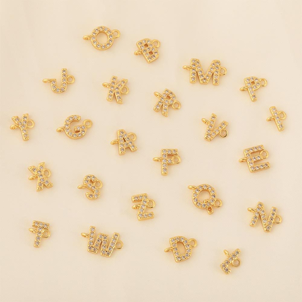 Wholesale 1 Piece Copper Pearl Letter Pendant Nihaojewelry