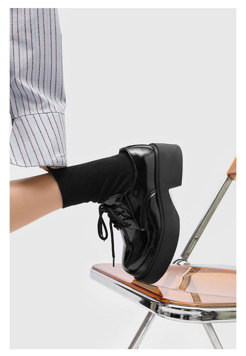 ShoeVault Large Leather Couple Style Japanese Short Boots 2025 Spring New Derby High Appearance Teen Boys Shoes Dropshipping_voghion.com