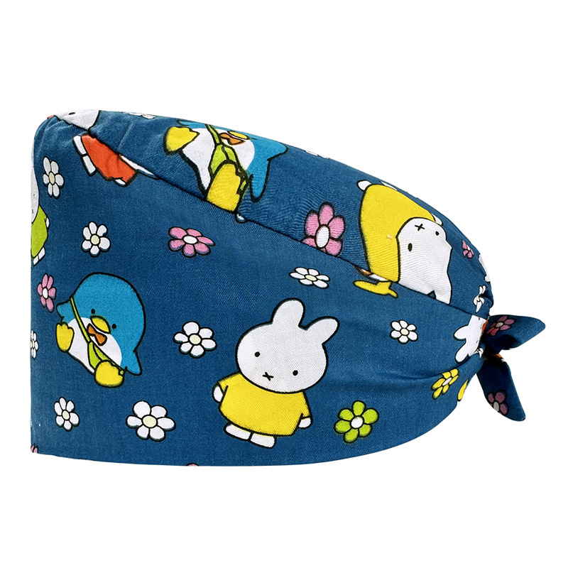 Estomatólogo casquillo de la enfermera transpirable tapa de la sala de operaciones hembra de algodón puro tapa de trabajo médico de la sala de operaciones tapa de cocina médica