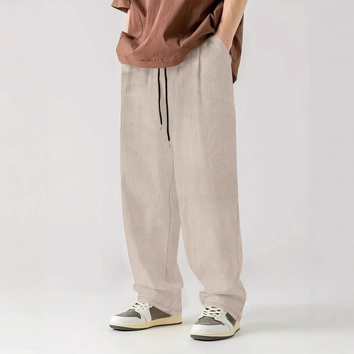 Eurasian Sound Autumn Men's Corduroy Casual Sporty Loose Long Pants