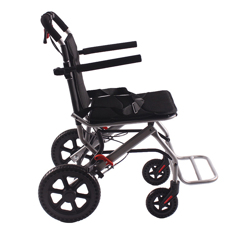 silla de ruedas de avión pequeño scooter para personas mayores andador plegable portátil manual asiento de carro