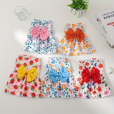 2026 Autumn and winter Cross border Foreign trade new pattern Pets clothing Dogs Kitty bow Dress Puppy Princess Dress