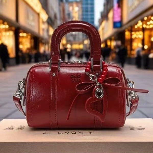 Borsa a tracolla rossa da donna elegante borsa a spalla chic_voghion.com