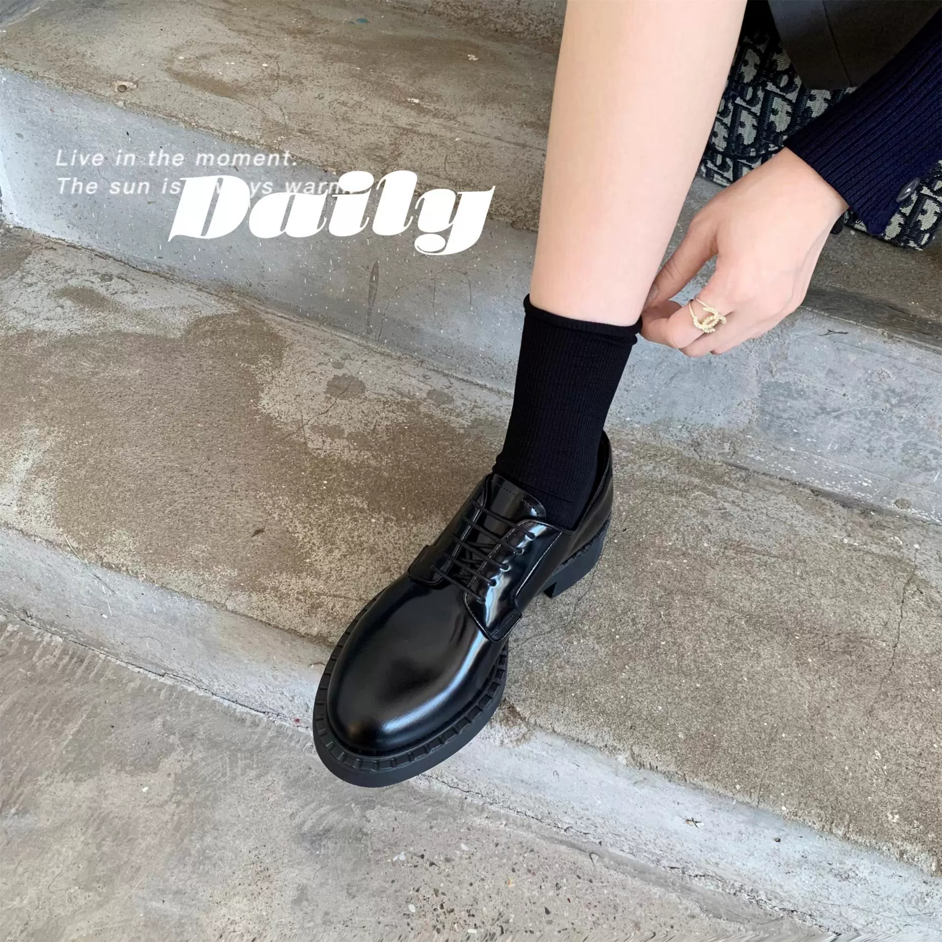 Коровья кожа версия ~ Виноградная мама с британским стилем туфли «Леффорд» Оксфордские туфли на толстом каблуке дерби маленькие кожаные туфли для женщин