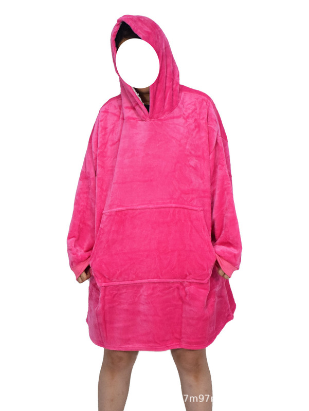Huggle hoodieクロスボーダー750自宅で毛をつかんで帽子をかぶっている怠け者の寝衣のパジャマの外でテレビの毛布を着ます。|undefined