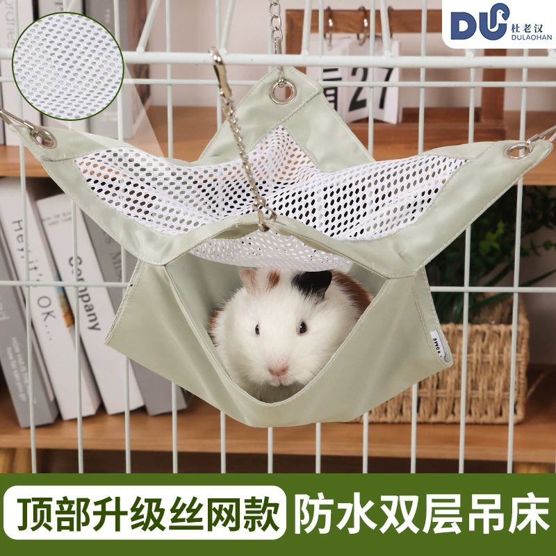 Гамак для хомяков Dulao Han, всесезонный, с верхней вентиляцией, водонепроницаемый, для морских свинок и сахарных грызунов, подвесное спальное место для мелких животных