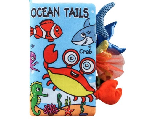Children's Tail Cloth Book Educational Toy Book Tear-proof Baby Cloth Book Ring Paper Enlightenment Book Early Education Toy