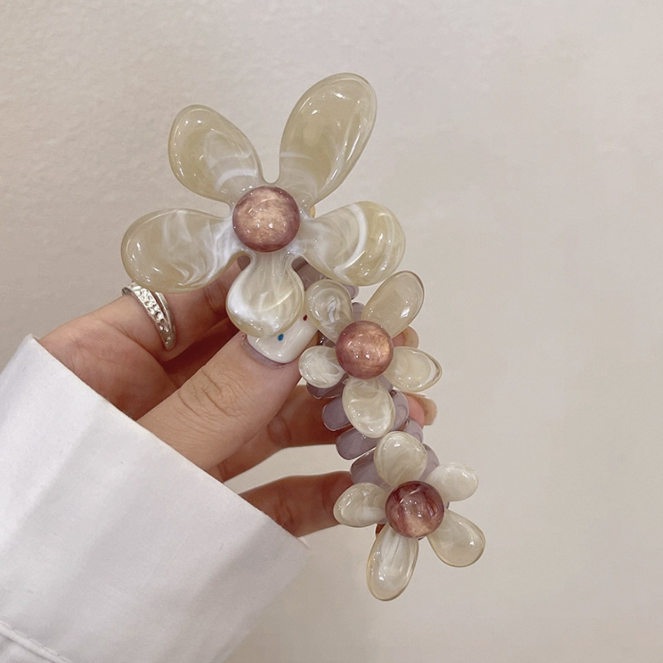 Línea telefónica trenzada transfronteriza, anillo para el cabello, perla, cabello trenzado recto, artefacto femenino, cola de caballo alta, burbuja, cabello trenzado, cuerda, accesorios para el cabello