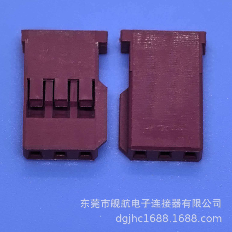 JR Futaba航模杜邦2.54特殊带缺口斜角胶壳红色端子线连接器厂家