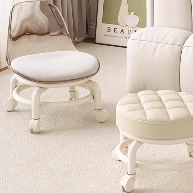 Swivel Small Stool for Living Room, 2025 New Model, Household Movable Shoe-Changing Stool, Disassembly Round Stool for Package Delivery