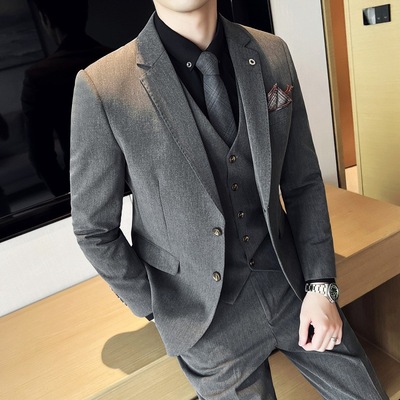 man marry Twill man 's suit suit Self cultivation man 's suit Men's Groom man 's suit Vest Western-style trousers Three