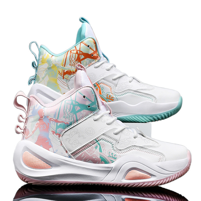 Basketball Men's Shoes Spring 2025 New Breathable Youth Running Men's High-Top Casual Sneakers Summer Basketball Men's Shoes Spring 2025 New Breathable Youth Running Men's High-Top Casual Sneakers Summer