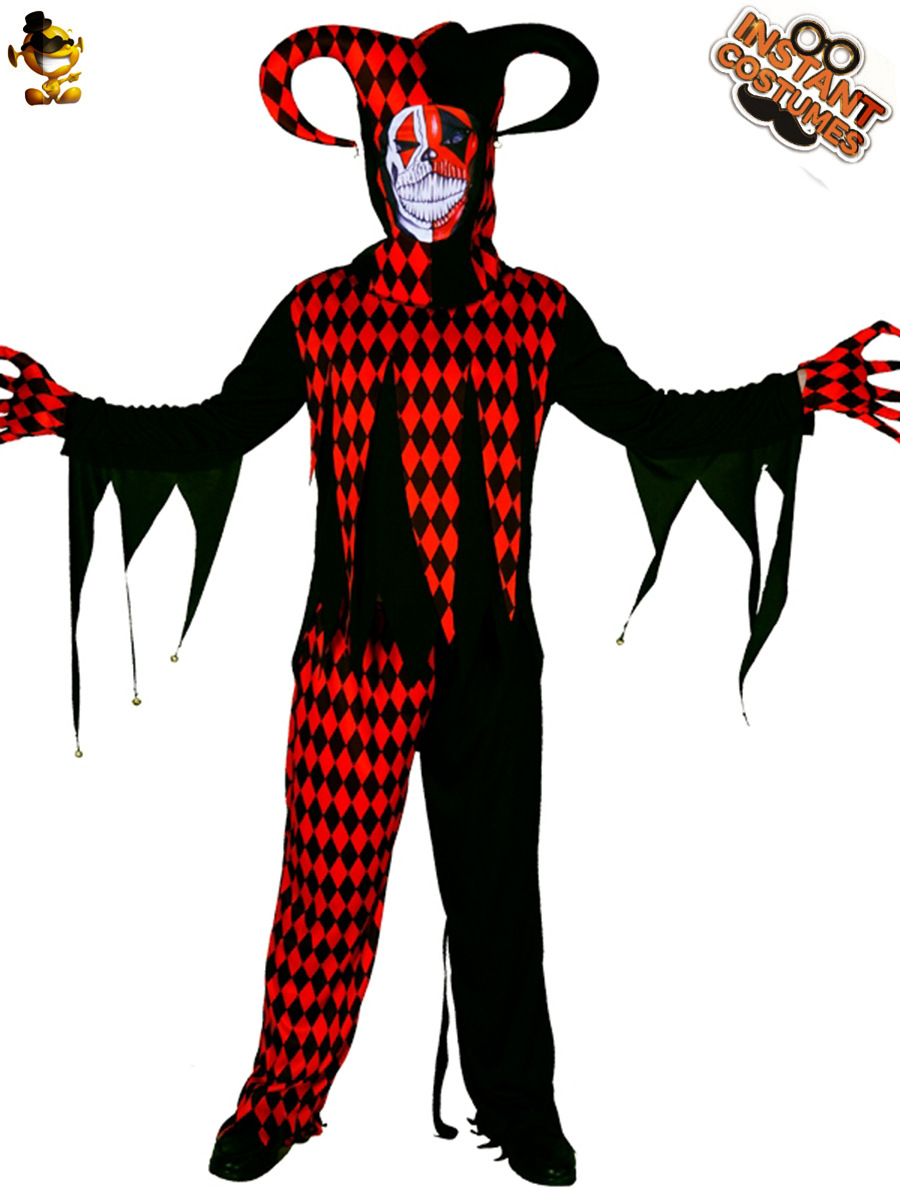 Halloween adulto hombres grandes horror película matando mal poker payaso juego de rol traje del partido