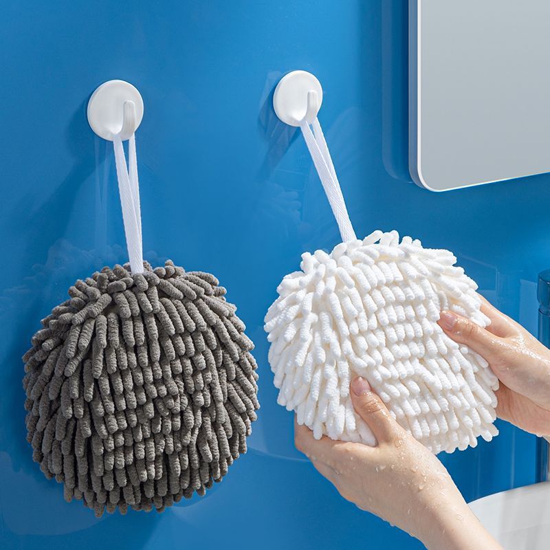 Japanese-style Chenille Wipe Handball Hangable Household Kitchen Bathroom Hand Wipe Towel Water-absorbing Ball Quick-drying Towel