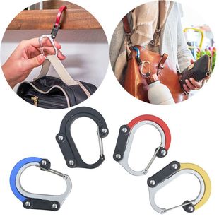 Transformable Carabiner Key Quick-Hook Buckle Multifunctional Hiking Buckle Outdoor Backpack Hook Climbing Gear Activity Buckle Nickel