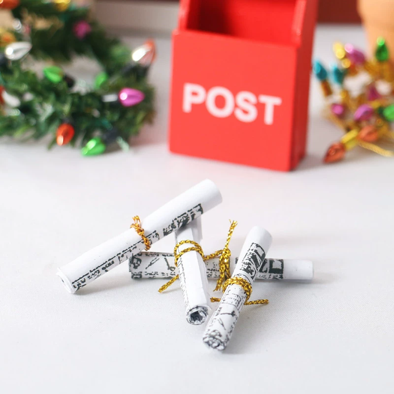 Кукольный домик 1:12 Кукольный домик Мини-связка газет Миниатюрная мебель Сцена украшения