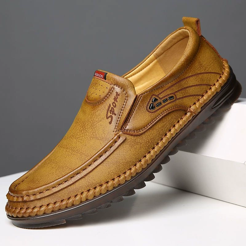 2024 весна новые мужские повседневные кожаные туфли