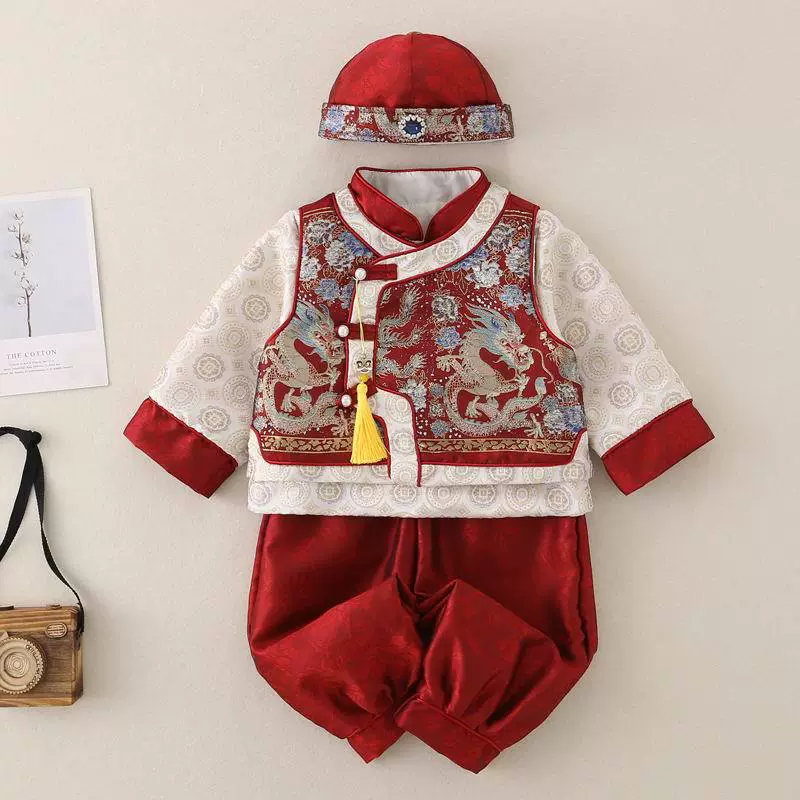 Новое китайское новогоднее платье мужское сокровище весна и осень в китайском стиле